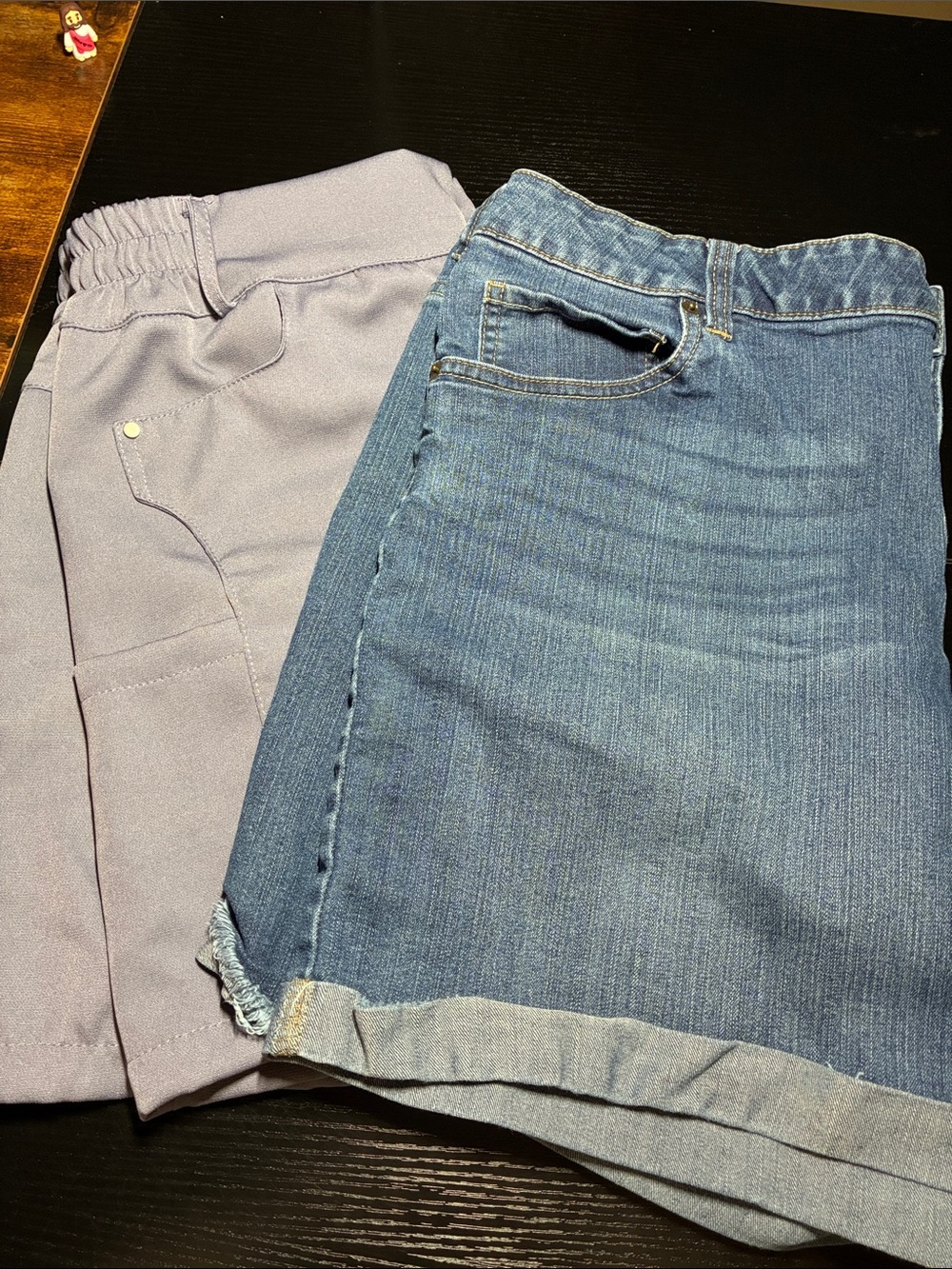 Canyon River Blues Light Blue Cropped Denim jean shorts and Shien 2xl shorts